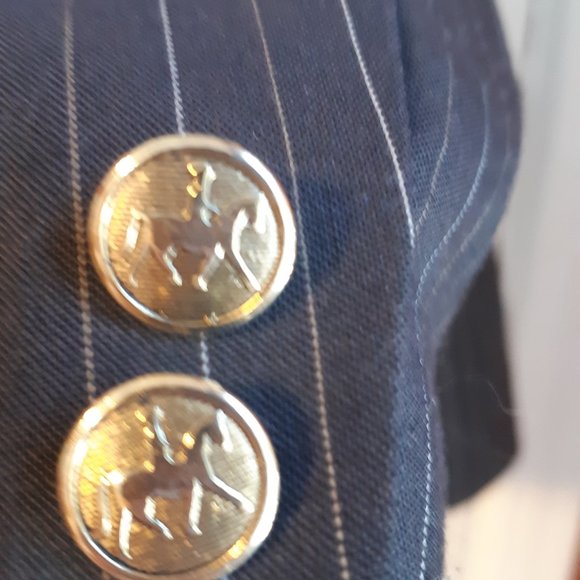 Pikeur German riding jacket coat brown stripe black velvet collar washable - Picture 5 of 8